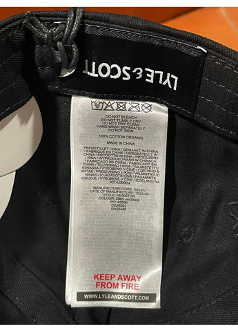 Кепка унисекс бейсболка Lyle & Scott Tonal Eagle Jet Black Baseball Cap (368766542)