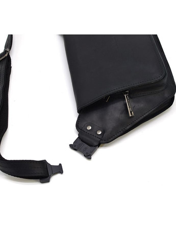 Шкіряна бананка напоєсна чорна матова шкіра RA-8128-3md TARWA (298683929)