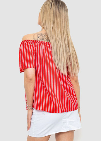 Червона блуза в смужку, колір бордовий, Ager