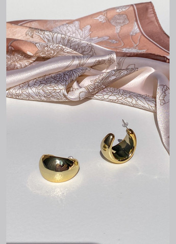 Серьги-гвозди С-капли массивные CHICLY (340905175)