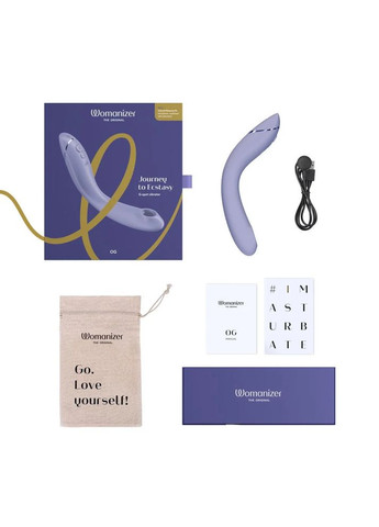 Вібратор для точки G c вакуумною стимуляцією OG Lilac Womanizer (331169598)