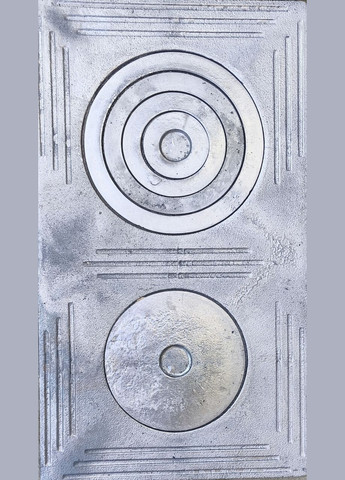 Плита чугунная 2-конфорочная 710х410 усилена с узором. Водолій-ЯП (322513226)