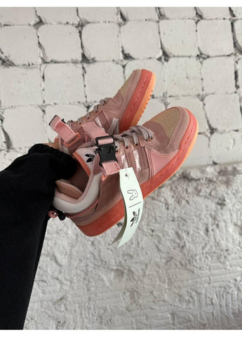 Помаранчеві Осінні кросівки чоловічі adidas forum low x bad bunny easter egg адідас форум No Brand