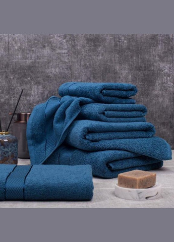 Aisha Home Textile рушник махровий aisha — синій 50*90 (400 г/м²) синій виробництво -