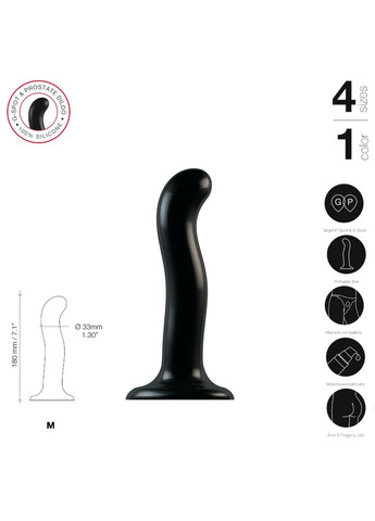 Насадка для страпона P&G-Spot Dildo, силікон, розмір M Strap-On-Me (297587352)