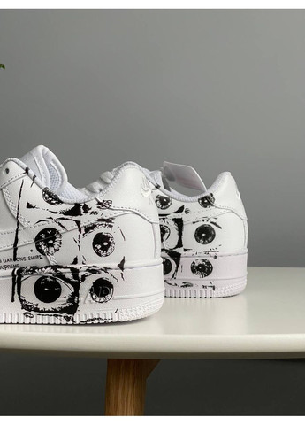 Білі Осінні кросівки чоловічі і жіночі nike air force 1 low х comme des garçons supreme | найк еір форс 1 білі No Brand