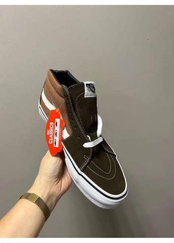 КРОССОВКИ ЖЕНСКИЕ VANS SK8 MID LX ВАНС СКЕЙТ No Brand комбинированные демисезоны (392020249)