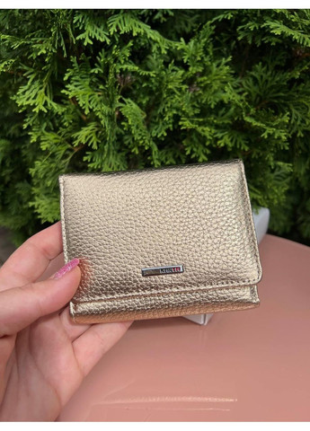 Жіночий гаманець із золотої натуральної шкіри Туреччина на кнопці, зовнішнє відділення для монет Karya (355803771)