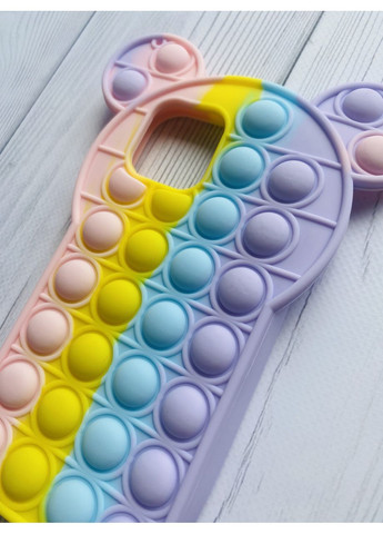 Силиконовый чехол Попит Антистресс PopIt для iPhone 12 / 12 Pro (6.1) Микки с ушками Creative (355389928)