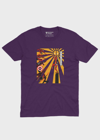 Фіолетова демісезонна футболка для хлопчика з принтом антигероя - дедпул (ts001-1-dby-006-015-020-b) Modno