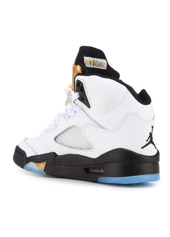 КРОССОВКИ ЖЕНСКИЕ NIKE AIR JORDAN 5 RETRO OLYMPIC WHITE НАЙК АИР ДЖОРДАН No Brand белые демисезоны (368862474)