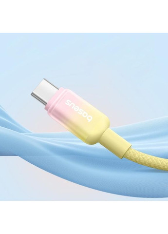 Кабель Discolor Series Fast Charging Type C to Type C 100W (1m) (P10374902) Желтый Baseus (369645703)