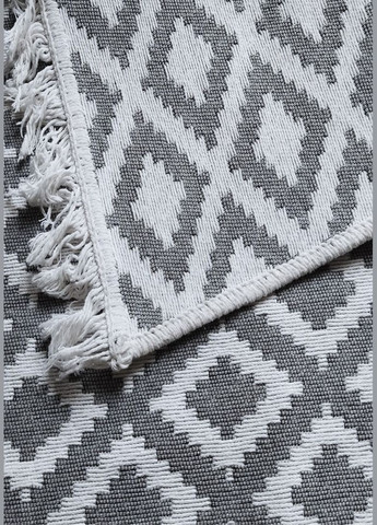 Килим Çift Taraflı 60х90 см gray white універсальний двухсторонній TC303375495 TURComFor (301766478)