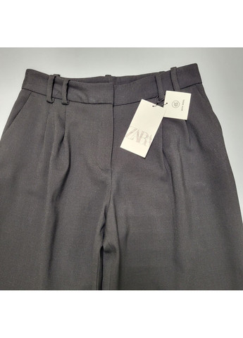 Брюки прямого кроя из смеси шерсти Zara (373000915)