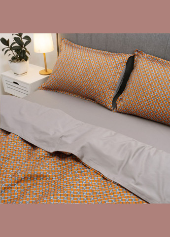 Комплект постільної білизни Євро Сатин Єгипетська бавовна 18 Viluta (365289730)