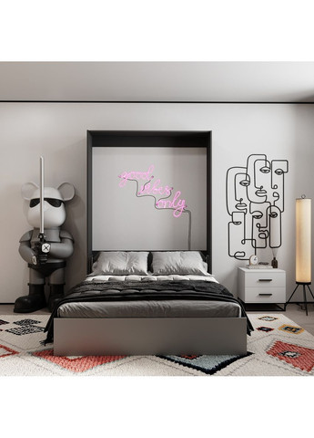 Ліжко-трансформер Mitra 1,4 1508x2154x2120 К - Антрацит / Ф - Попелястий (SM01021500000) Art In Head (337309022)