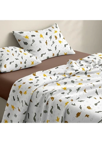 Підліткова постільна білизна фланель з простирадлом на резинці DINO WORLD CS2 (4822052500637) Cosas (392579851)