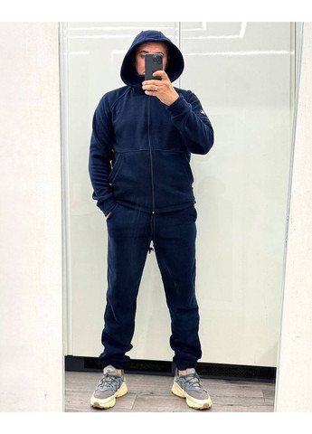 Синій зимній чоловічий теплий спортивний костюм брючний No Brand