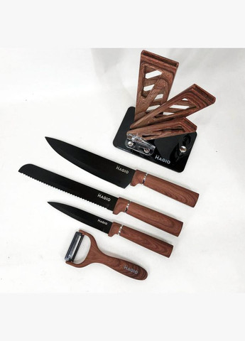 Кухонні ножі Magio MG-1095 5 предметів No Brand коричневий,