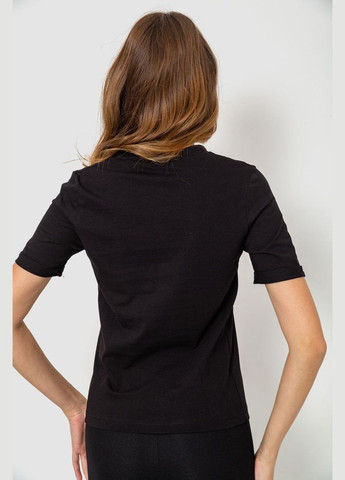 Чорна жіноча футболка з принтом Ager 241R123