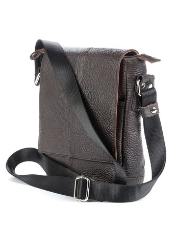 Шкіряна сумка крос боді чоловіча месенджер через плече коричнева 00977 Shvigel (329195189)