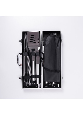 Набір аксесуарів для барбекю, мангалу, грилю 19 предметів 42х14х7.5 см в кейсі HP-21-3 (A-036427) LUGI (372467783)