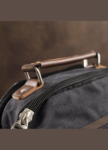 Сумка вертикальная текстильная 20079 Черная Vintage (329147526)