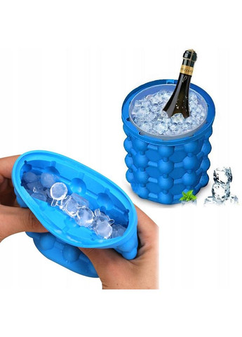 Силіконова форма для льоду з кришкою відро склянка для заморожування льоду та охолодження напоїв у пляшках No Brand (360531872)