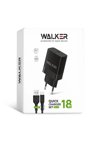 Мережевий зарядний пристрій 18W 1USB Type-C Walker (387882477)