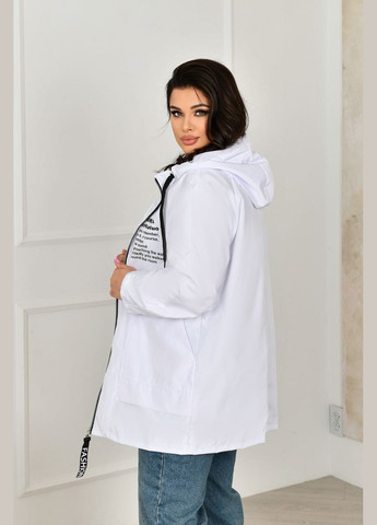 Біла жіноча подовжена куртка колір білий р.52/54 454007 New Trend