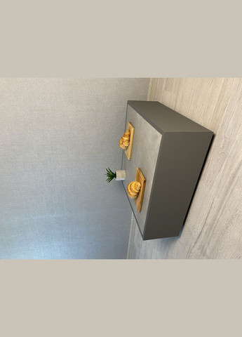 Журнальный столик Stone 640х640х250мм Графитовый + Серый керамогранит No Brand Grail (333835225)