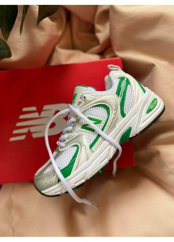 Серые демисезонные кроссовки мужские new balance 530 white green нью беланс 530 No Brand