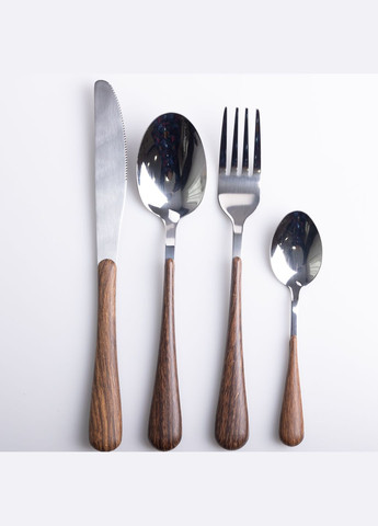 Набір столових приборів 24 предмети на 6 персон, срібло Yiwu (324234898)