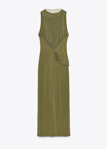 Оливкова (хакі) сукня Zara однотонна