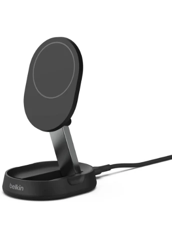 Зарядное устройство беспроводное 15Вт Magnetic Stand Qi2, адаптер 20Вт USB-C, Belkin (393478281)