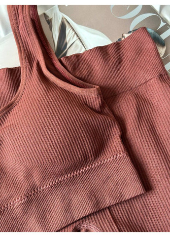 Коричневий жіноча спортивна нижня білизна велосипедки та топ Beisdanna