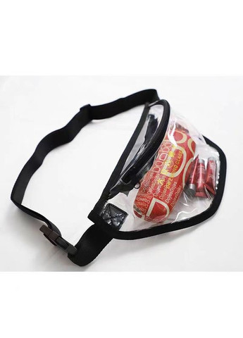 Бананка 10413 прозрачная поясная сумка черная No Brand (313235555)