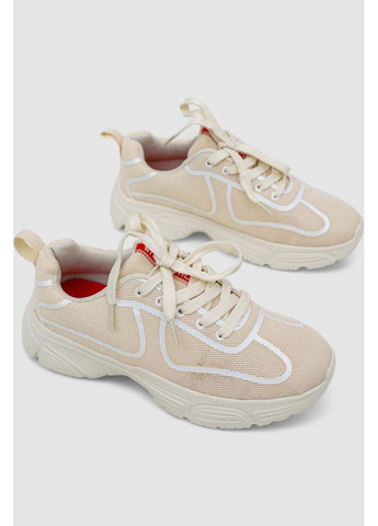 Кроссовки женские Fashion светло-бежевые демисезоны (298092875)