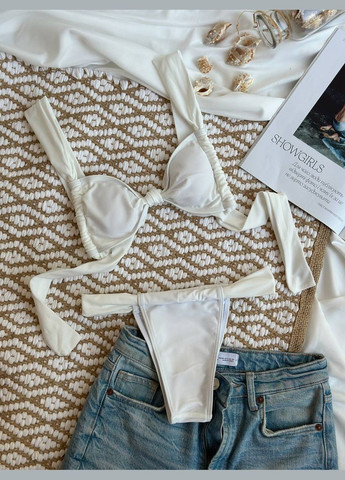 Белый летний купальник. раздельный Vakko