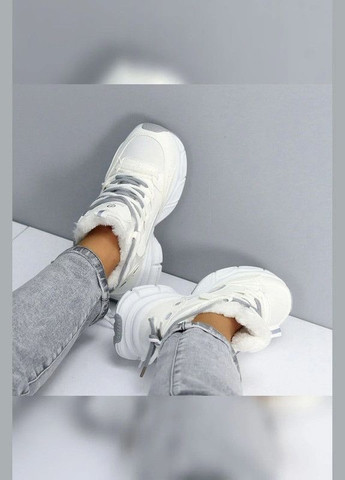 Кроссовки зимние белые женские на меху Viki кросівки белые зима (366668263)