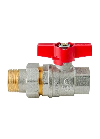Кран с американкой Extreme KE.227-25 - 1" ручка "бабочка" красная (KR5767) KOER (371346124)