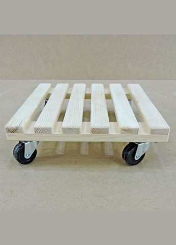 Підставка для квітів з дерева Монтерія 30 на коліщатках бланже (ЦСТ-308501) No Brand (328224538)