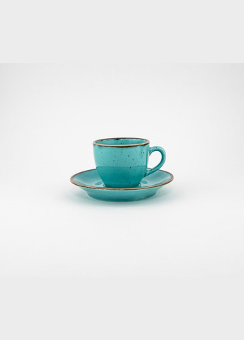 Набір еспресо чашка 80мл з блюдцем 12см Seasons Turquoise 212109 Porland (277949146)