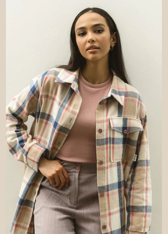 Голубой кэжуал рубашка в клетку Seventeen с длинным рукавом