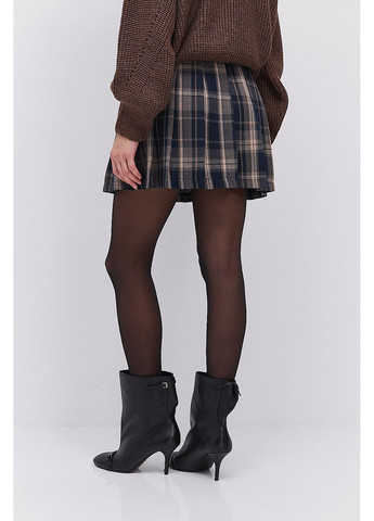 Темно-синяя короткая клетчатая юбка женская темно-синяя Arjen