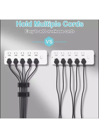 Органайзер кліпса фіксатор кабелю тримач для дроту самоклеючий 50 шт L Чорний Lencent (358935016)