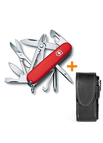 Комплект Ніж Deluxe Tinker Red 1.4723 + Чохол з ліхтариком Police Victorinox (317303614)