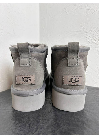 Уггі Жіночі UGG Ultra Mini Platform Grey (Замша) (366320914)