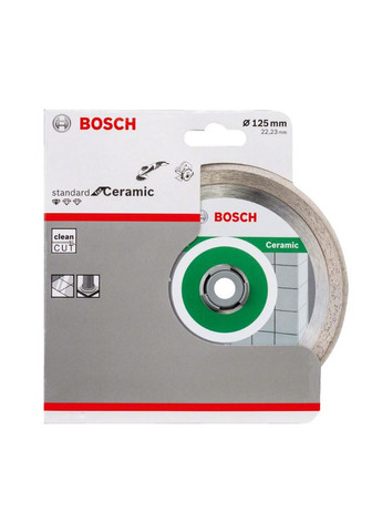Алмазний диск PF Ceramic (125х22.23 мм) круг відрізний по кераміці (21691) Bosch (306551752)