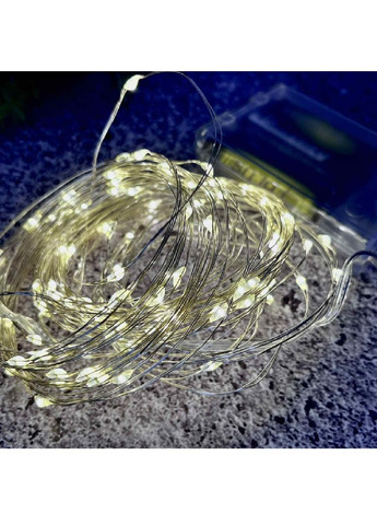 Светодиодная гибкая комнатная гирлянда капли росы с работой от USB батареек 5 м 50 Led (478586-Prob) Холодная белая Unbranded (307247524)